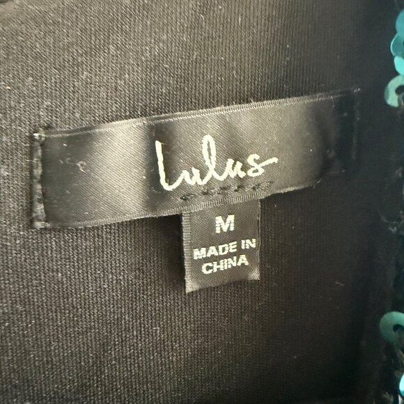 Teal Sequins Cocktail Dress - Picture 3 of 3